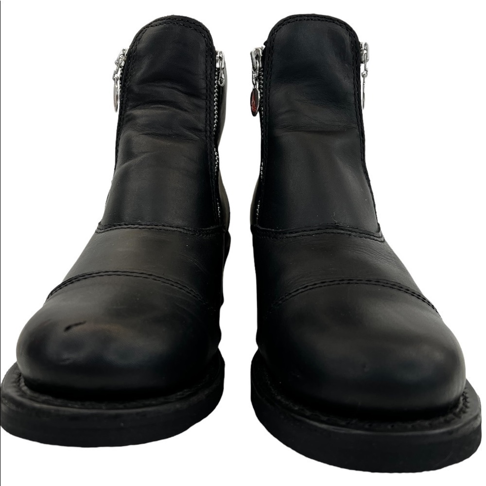 Red Wing Women’s Double Zip Black Leather Motorcycle Boots - Picture 9 of 16
